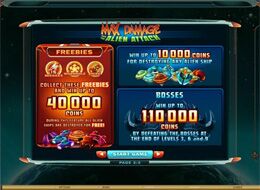Max Damage and the Alien Attack Paytable Screenshot