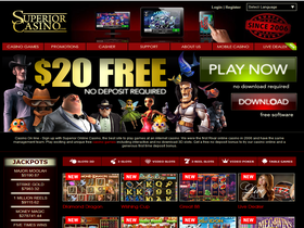Click Here to Get $20.00 Free at Superior Casino